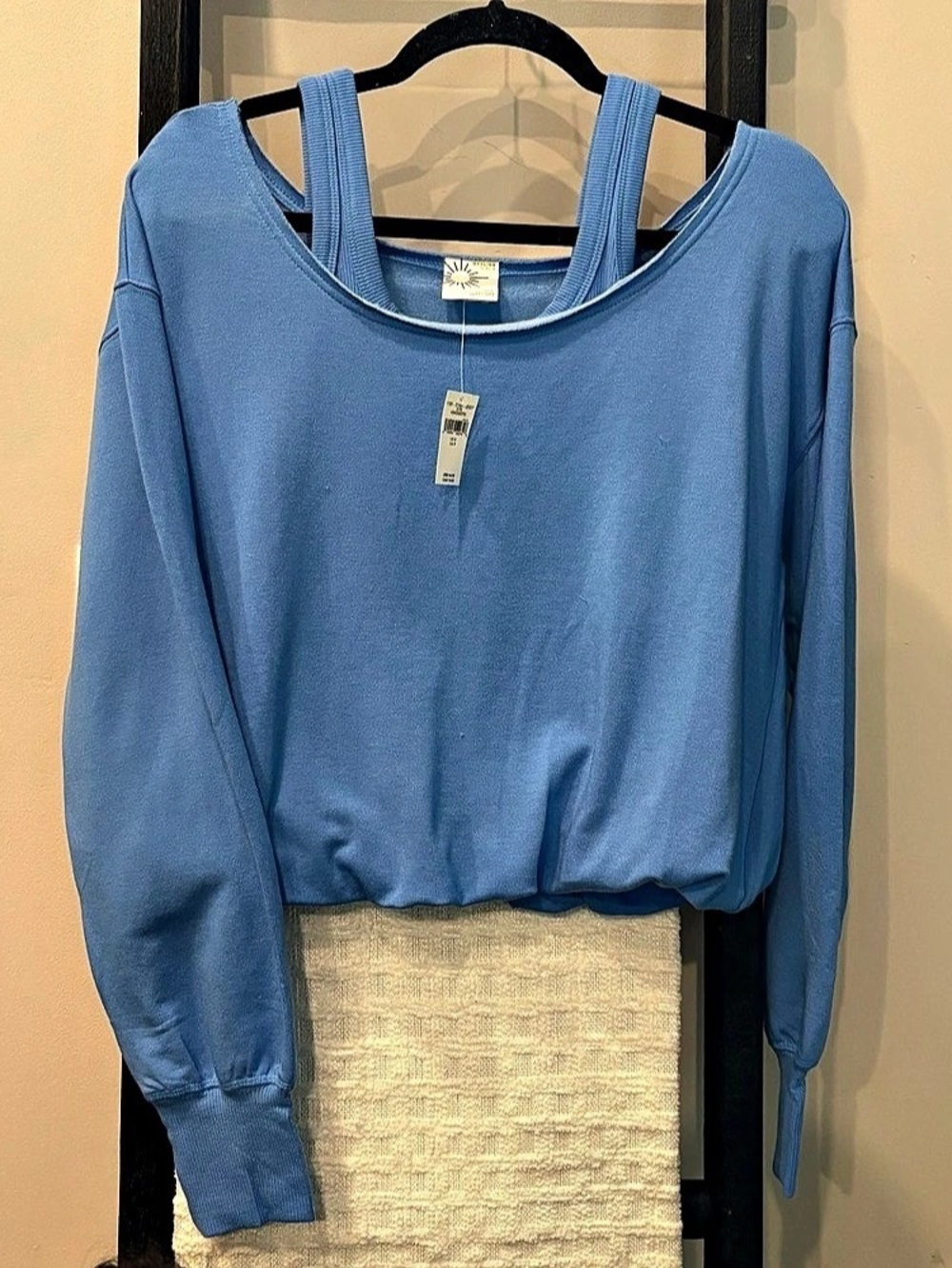 Offline by Aerie OTT Layered Sweatshirt Blue Size Small